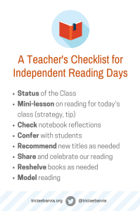 A Teacher's Checklist forIndependent Reading